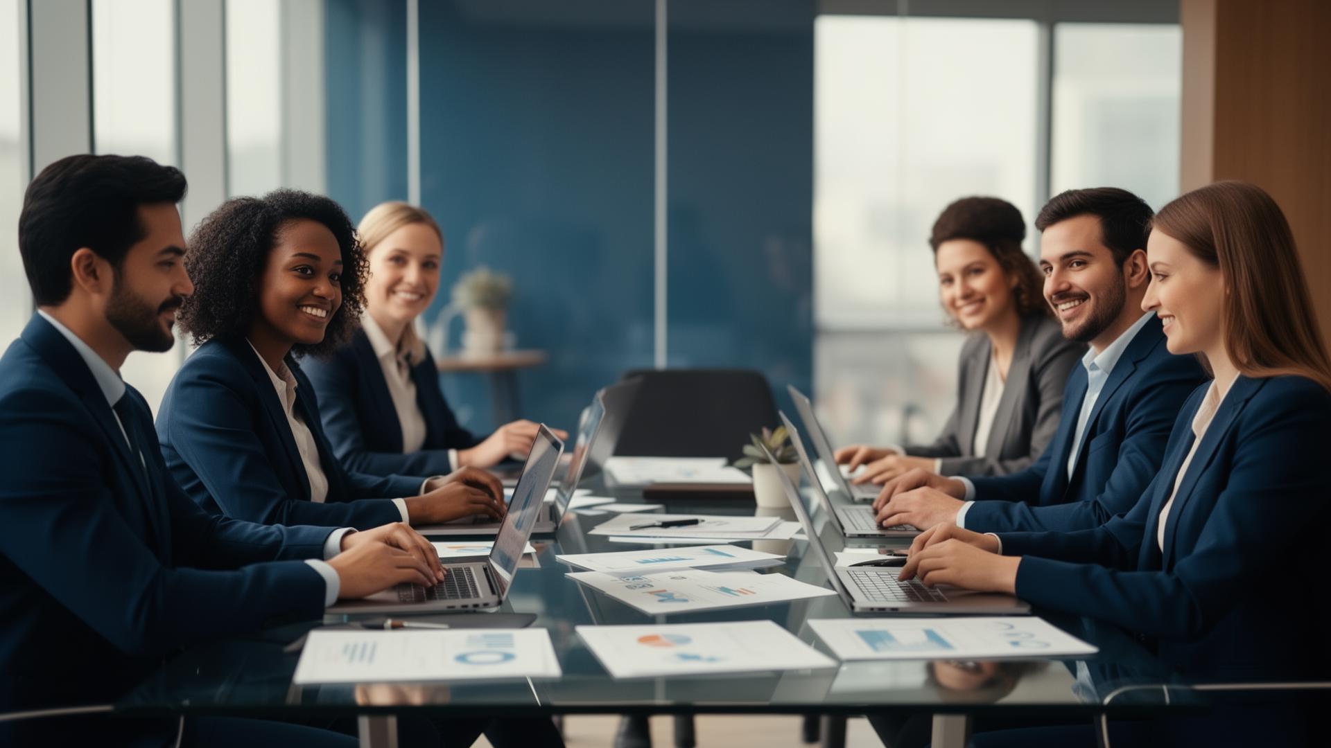 Covenant team collaborating in a modern office